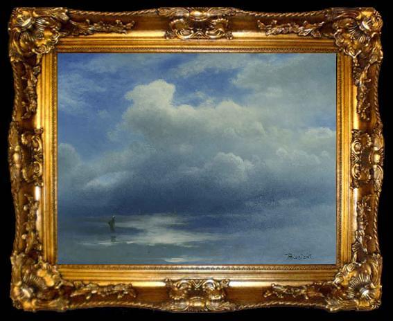 framed  Albert Bierstadt Sea and Sky, ta009-2